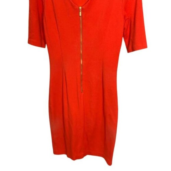 Laundry By Shelli Segal Women's Dress Embroidered Bodycon 3/4 Sleeves Red Pink 4 - Picture 2 of 9